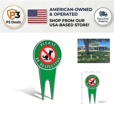Heavy Duty Dog Waste Sign - Double-Sided 12"x6" Aluminum, Lasts Outdoors