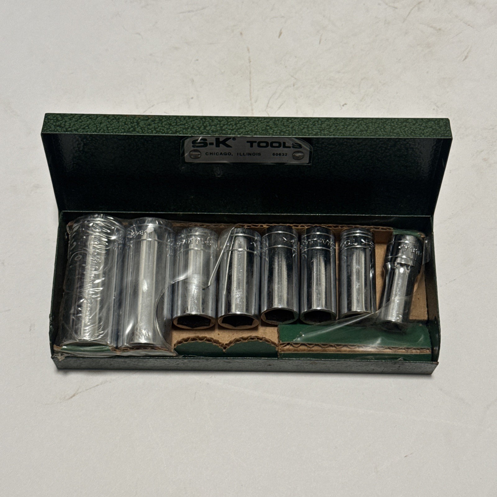 NOS Vintage S-K Tools 10-19mm Metric 8pc Set 