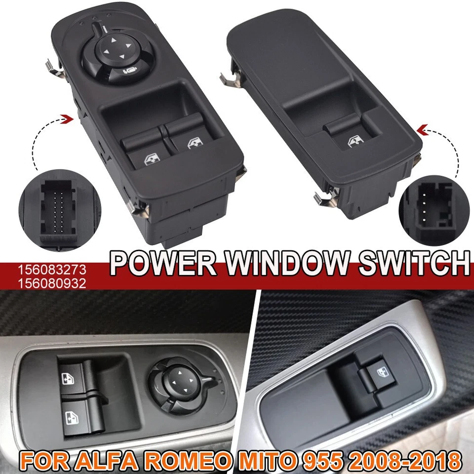 Electric Power Window Switch 156083273/156080932 For Alfa Romeo Mito 2008-2018 , - Image 3 of 4