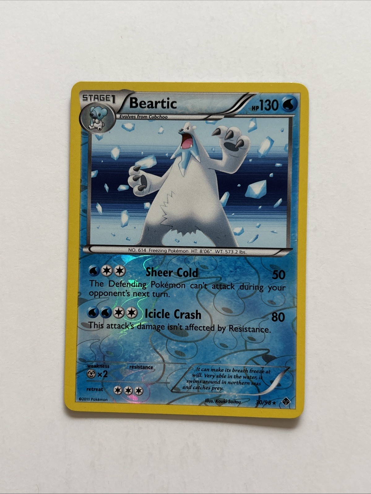 Beartic 30/98 Rev Reverse Holo BW Emerging Powers Pokemon NM Black & White