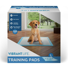 Vibrant Life Dog Potty Training Pads Large 5 -Layer Absorbent Pet Training Pads