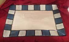 Sonoma Life Style CORONADO STONEWARE RECTANGULAR SERVING TRAY 14" x 9"
