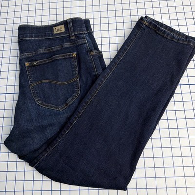Lee Plus Flex Motion Jeans Straight Leg Reg Fit Mid rise Women s Size 16W Medium