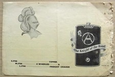 ATKINSON TIPPER 8 Wheeled & FREIGHT CHASSIS Commercial Sales Brochure AUG 1957