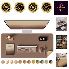 Elegant Double-Sided Leather and Eco Cork Desk Pad 31.5x15.7 for Home  Office