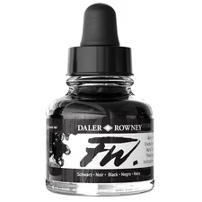 FW Acrylic Artists Ink 1oz-Black India