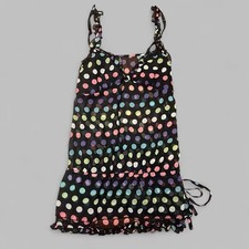 vintage rare Victoria s Secret black colorful polka dot sheer lingerie large