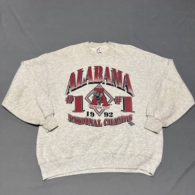 Vintage Crimson Tide Sweatshirt Large 1992 Champs Alabama SEC Football Bama USA