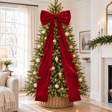 Christmas Decorations - 6.5 Ft Giant Bow for Christmas Tree Decor