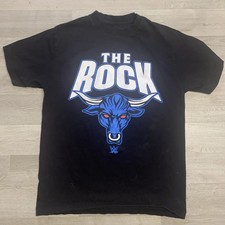 WWE The Rock Brahma Bull T-Shirt Medium Black Dwayne Johnson Wrestling