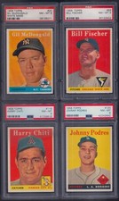 PSA 8 1958 Topps #20 Gil McDougald New York Yankees White Letters ONLY READ