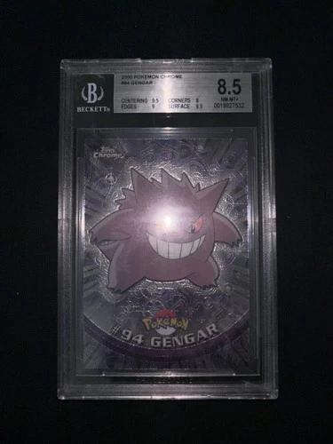 Pokemon Topps Chrome Gengar #94 BGS 8.5  Condition Holo Foil TV Animation 2000 M