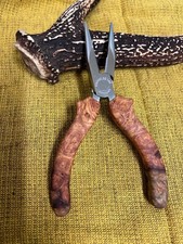 Mountain stream fishing pliers precious wood handle