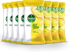 Dettol Antibacterial Wipes Citrus Total of 400 Wipes (8 Packs X 50)