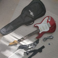 LA Electric Guitar by Gear4music Red