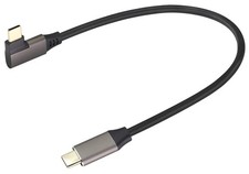 AAOTOKK 90 Degree USB 3.1 Type c to C Cable 60W 3A 1 feet, 0.3M-1Pack