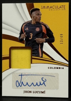 2024-25 Panini Immaculate Soccer Colombia Jhon Lucumi Patch Auto