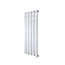 Electric Designer Radiators Chrome Vertical Fixed Temp Flat Panel 850mm(h)