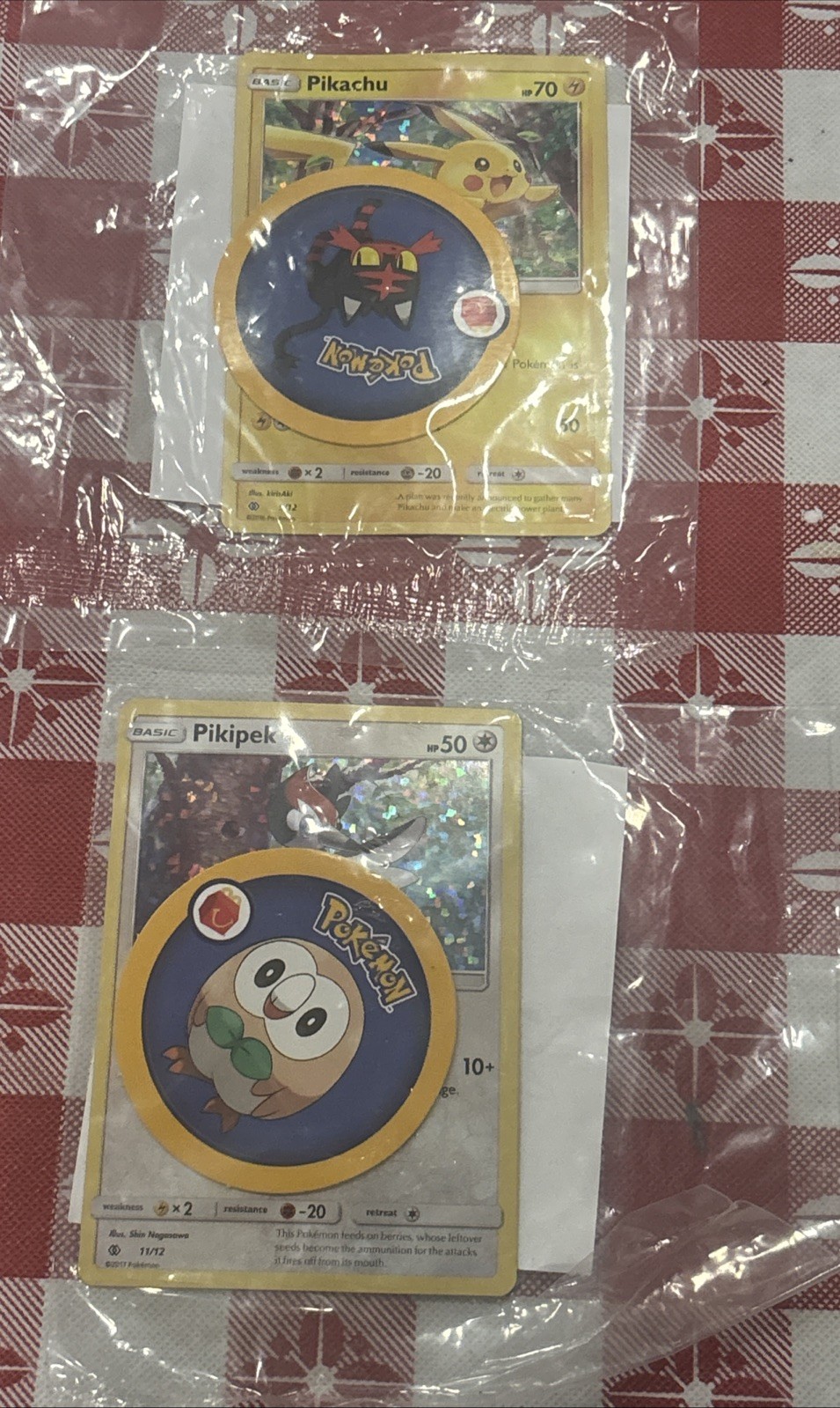 2017 McDonalds Pokemon Sealed Holo Promo Card Lot Pikachu & Pikipek Game Discs
