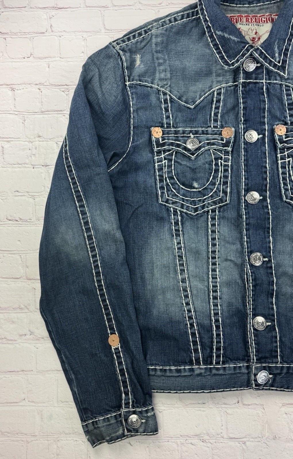 True Religion JIMMY Super T denim jacket Vtg Y2K - Men’s Size 3XL image 3