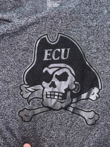 Nike Dri-Fit Tee Shirt Mens XXL Black Gray Long Sleeve Athletic ECU Pirates - Picture 4 of 5