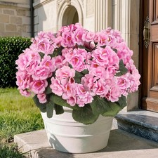 Artificial Geraniums for Outdoors 6PCS Silk Geraniums UV Resistant Faux Geran...