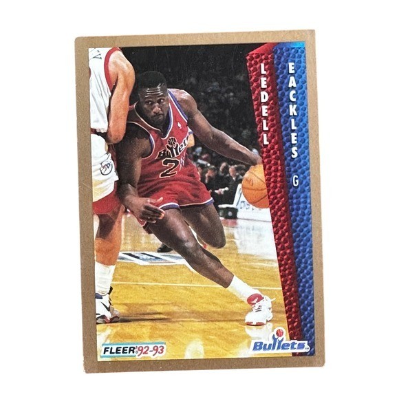 Ledell Eackles 1992-93 Fleer Basketball Card Washington Bullets #230