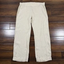 Lilly Pulitzer Women's Size XL Sand Bar Deri Linen Palazzo Pull On Pants 010259