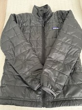 Patagonia Gray Quilted Puffer Jacket Kids Size L 12 Primaloft Warm Winter Coat