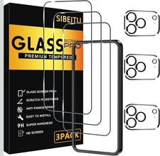 3-Pack Premium Tempered Glass Screen Protector for iPhone   9H Hardness, Anti-Sc