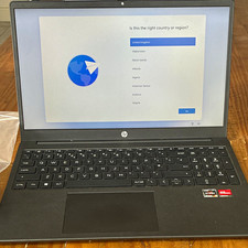 HP Laptop 15-fc0180na 15.6in Ryzen 3 128GB 4GB Win 11 Home Black Tested