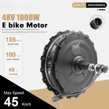 48V 1000W Electric Bike Motor REAR ROTATE Brushless Gear Hub Motor 45-55km/h