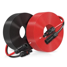 100FT 10AWG Solar Panel Extension Cable 6mm² PV Wire Tinned Copper with Water...