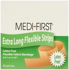 Medique 62178 Medi-First Latex Free Woven Bandages, Extra Long, 3/4-Inch X 4-...