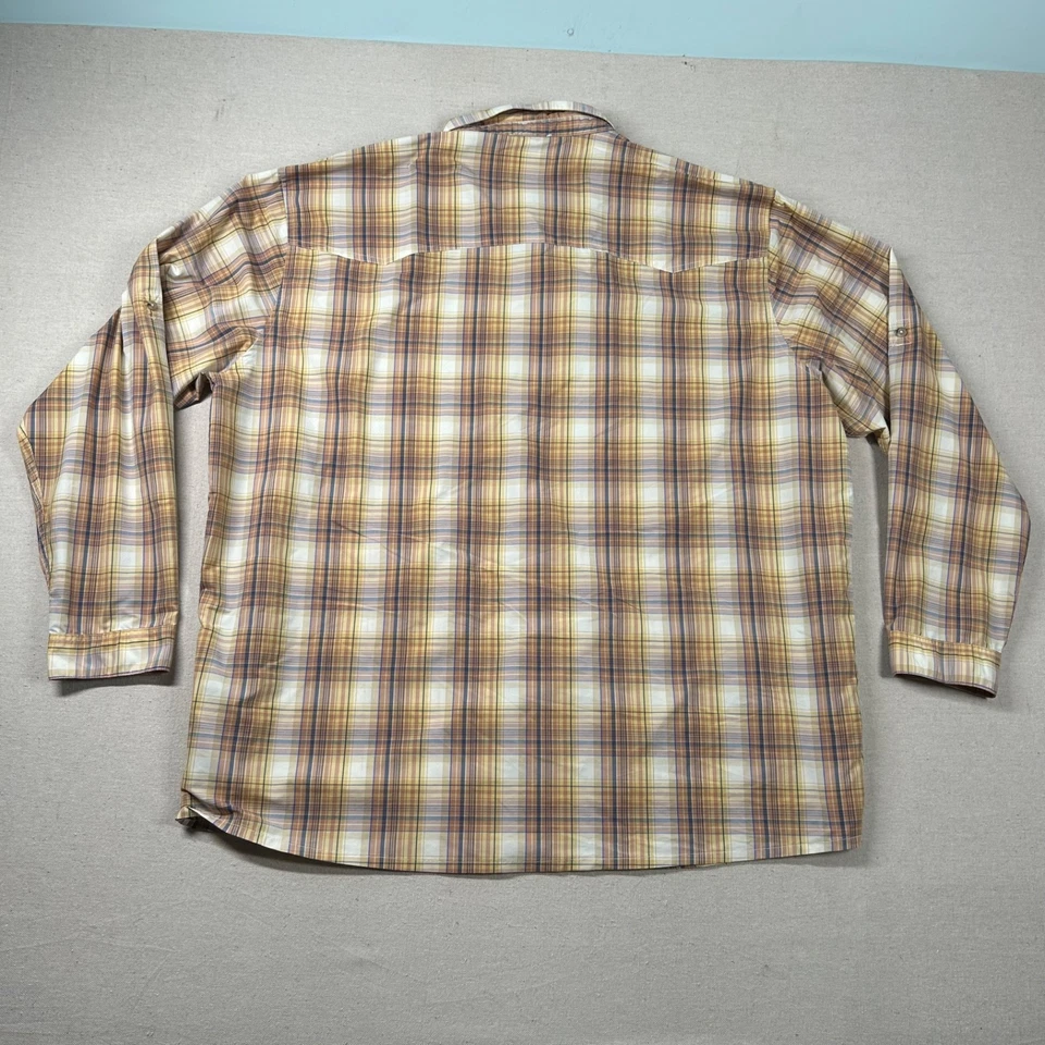 Camisa Patagonia Para Hombres 3xl Rendimiento de Pesca Abotonada Bolsillos Exterior Cuadros Sol Foto 2 de 4