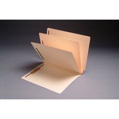 14pt Manila Classification Folders, Full Cut END TAB, Letter Size, 2 Divider
