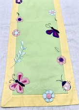 Blossoms Blooms Spring Table Runner 13X56 Floral Butterfly Cottagecore Summer