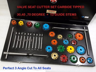 #ad #ad Hot Rod Upgrades 3 Angle Cut Valve Seat Cutter Set Carbide Tipped CHEVYFORD $462.00