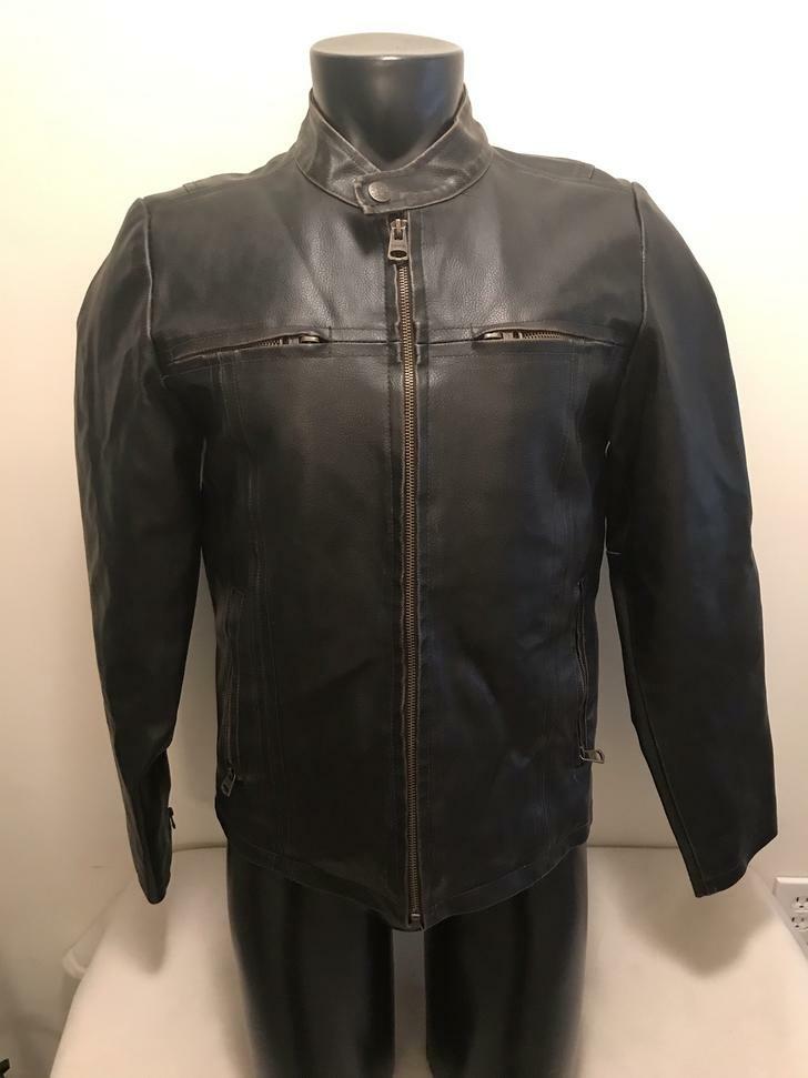 Levi's Faux Leather Full Zip Jacket Mens Small Gem