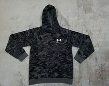 Youth Boys XL Loose Fit Under Armour Black Gray Camo Hoodie