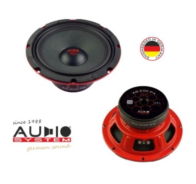 Audio System AS200 PA EVO 20cm (8'') Woofer Midrange Bass Speaker - 1 Pair