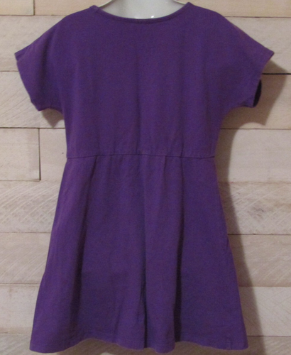 Hanna Andersson Dress Purple Cat & Flowers Sweet Kitten 110 Girls 5 - Picture 3 of 4