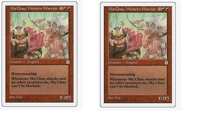 MtG Magic P3K Portal Three Kingdoms English NM Ma Chao Western Warrior x2 two
