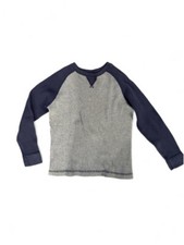 Hanna Anderson Boys Thermal Shirt M Grey/Navy Size 130 7 