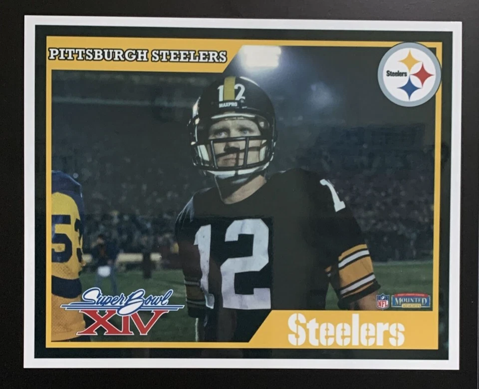 Placa de pared de madera Terry Bradshaw Pittsburgh Steelers Super Bowl XIV 12" X 15" Foto 2 de 4