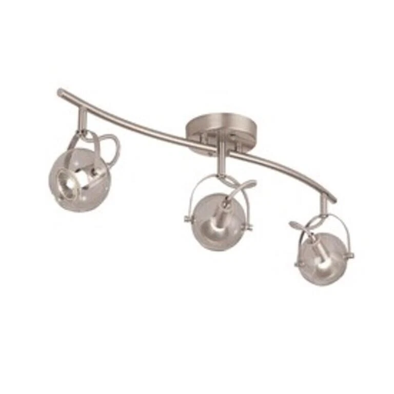 Portfolio Lighting 3-Head Decorative Track Light Brushed SS Finish NEW Foto 2 de 4