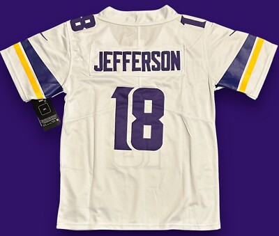 Justin Jefferson Minnesota Vikings White Nike Jersey - Fully Stitched (Youth)