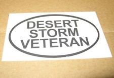 DESERT STORM VETERAN SERVICE OVAL STICKER DECAL 5.25"x3.25" OEF AFGHANISTAN
