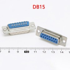 DB15 DIY 15-pin Serial D-Sub Connector PCB Board Mount Shell- M Female Plug Lot