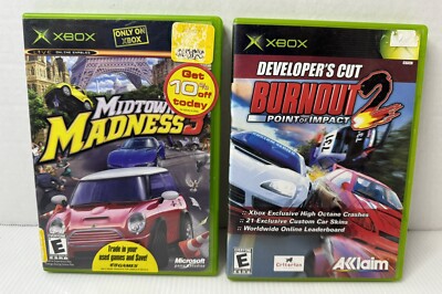 Microsoft Xbox Video Game Lot of 2 Midtown Madness 3